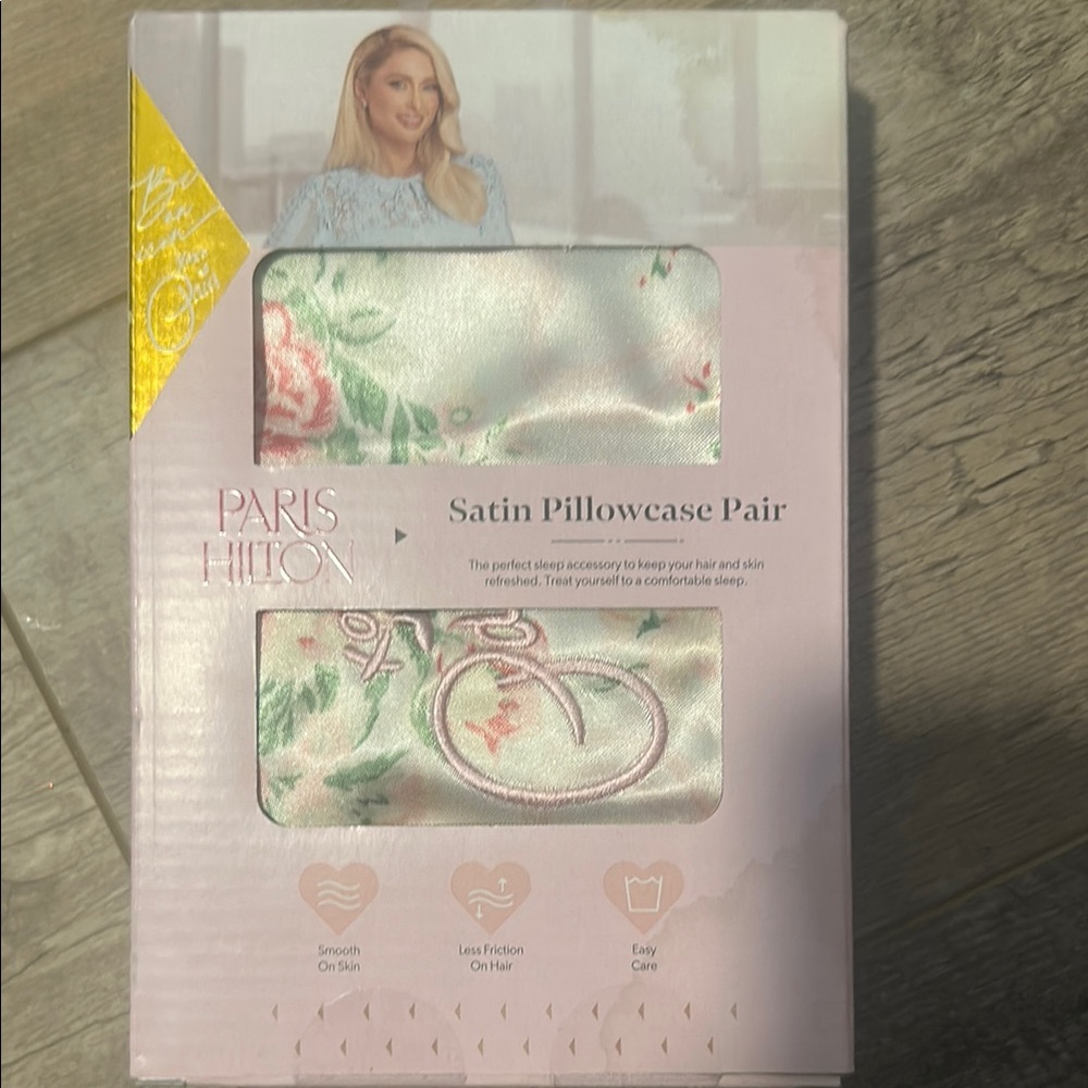 Paris Hilton Satin Pillowcase Pair